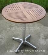 Alu. wood table