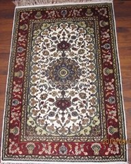 2X3FT hand knotted silk rug