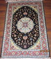 2X3FT hand knotted silk rug 2