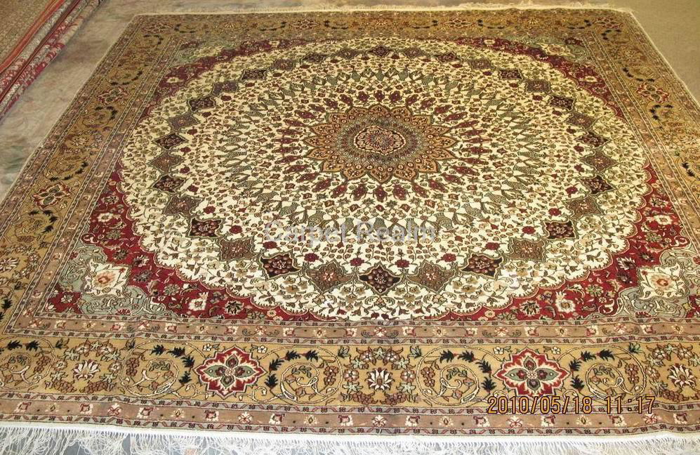 beautiful hand knotted  persian silk carpets 4