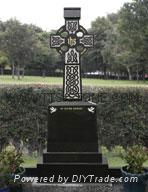 Shanxi Black cross granite tombstone 