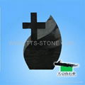 Shanxi Black cross granite tombstone  4