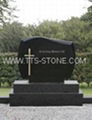 Shanxi Black cross granite tombstone  5