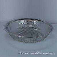 s/s shallow punching colander