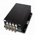 8V1d  8 Channel Video+1 Channel Reverse Data Video to Fiber Converter