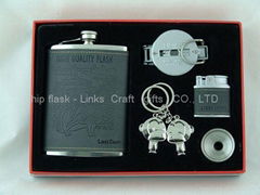 stainless steel hip flask set /flagon set 