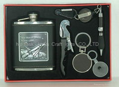 stainless steel hip flask set /flagon set 