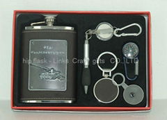 stainless steel hip flask set /flagon set 