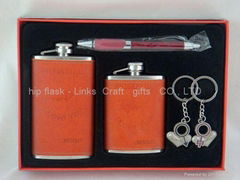 women stainless steel hip flask set /flagon set 