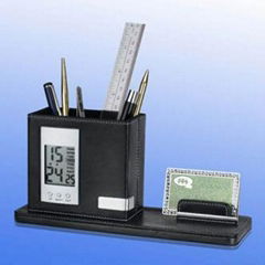 LCD Clock Pen Container