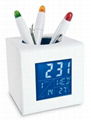 LCD Clock Pen Container 1