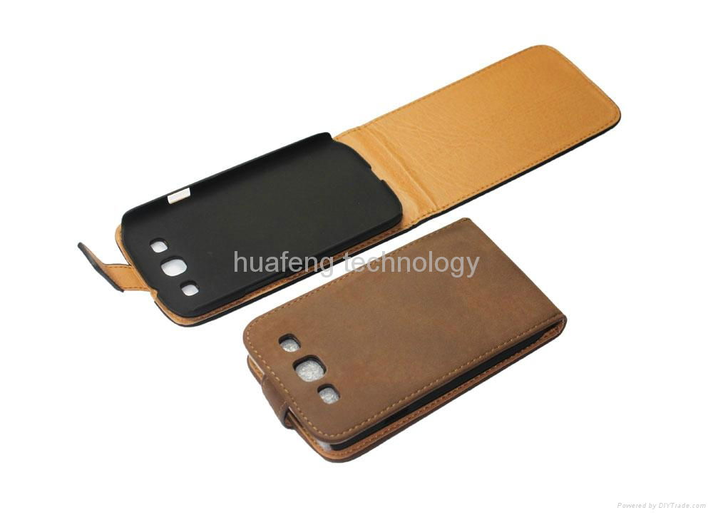 New Retro Plain Leather Case for Samsung Galaxy S3 I9300