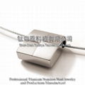 titanium square pendant