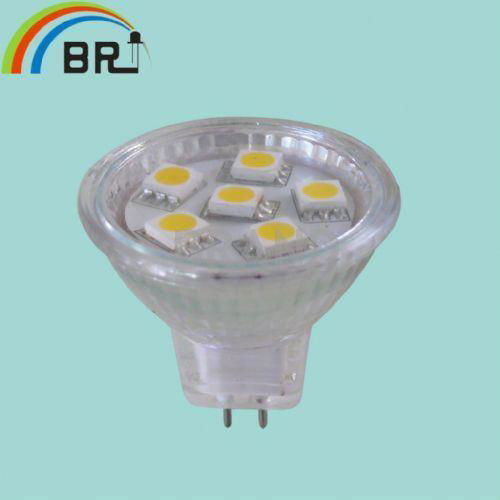 SMD spotlight MR11  6LEDS LED bulb tubes downlighting spotlighting