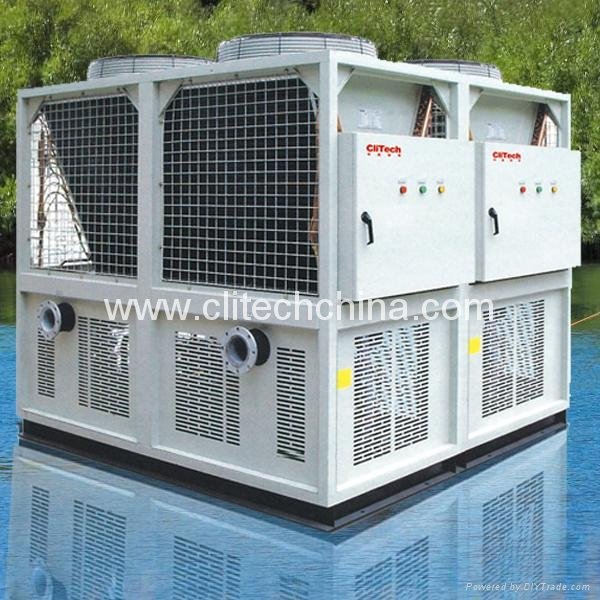 Heat pump chiller for commercial cooling and heating
