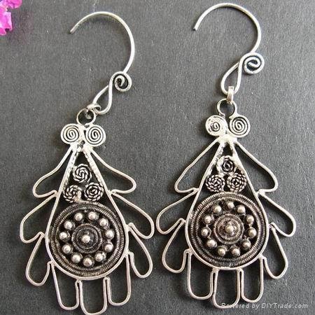 Miao silver earrings 4