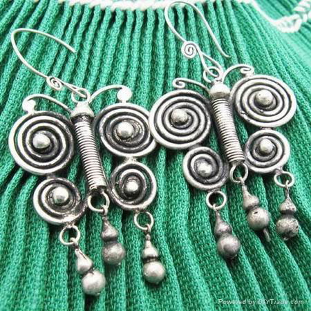 Miao silver earrings 5