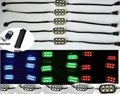 super bright 6pc led motorcycle light pod l