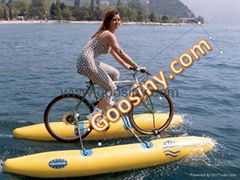 Inflatable boat-shuttle bike kit