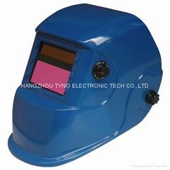 Solar cells auto-darkening welding helmet