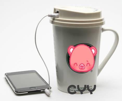  Music speaker for IPHONE,MP3.COFFEE CUP design  2