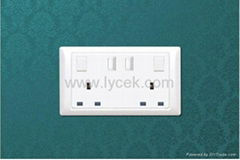 British Type USB Wall Socket,USB power point,USB Wall Outlet