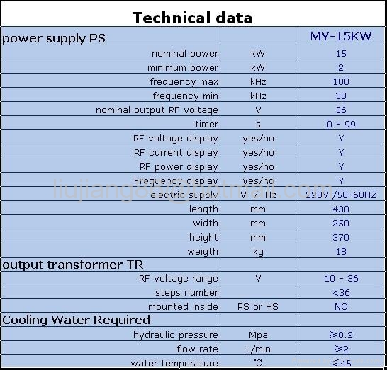 High frequency induction heating equipment MY15KW MY15KW high