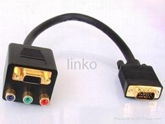 VGA cable for computer monitor, DB15