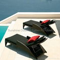 Adjustable rattan lounge chair - outdoor leisure furniture