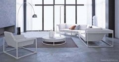Garden furniture - PE rattan sectional sofa set