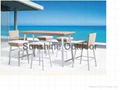 Patio Bistro Set - Rattan Bar table and chair 5