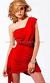 2012 new design single shoulder sexy evening/bridal dress short dress 