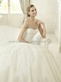 Pronovias Top Quality Embroidery Satin With Tulle Layers Wedding Gown Dress 3