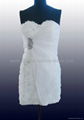 2013 Custom made Roses Rhinestones Ruched Chiffon Cocktail Evening Short Dress 3