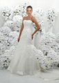 Snow white strapless wedding/bridal