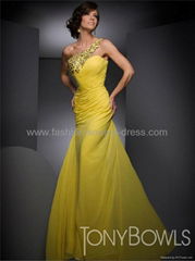 New style crystal beads chiffon bridesmaid/evening/social/formal/party dress 