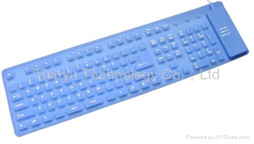 109 keys USB silicone keyboard/rollable/foldable/water-proof 2