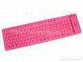 109 keys USB silicone keyboard/rollable/foldable/water-proof 3