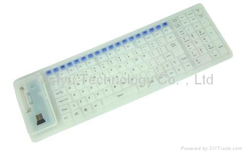 125-key 2.4GHz wireless multimedia flexible keyboard 2