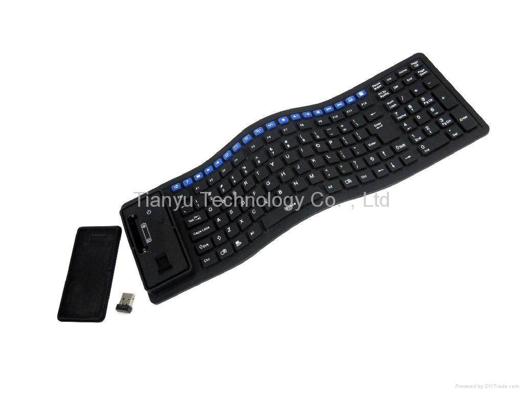 125-key 2.4GHz wireless multimedia flexible keyboard 3