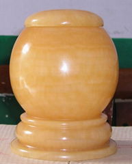 yellow jade urn