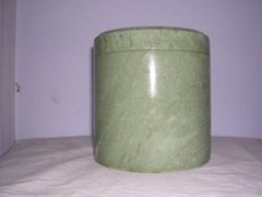 green jade & stone urn