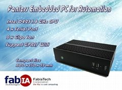 Fanless Industrial PC Embedded Computer Atom D425