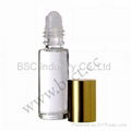 10ml roll on glass bottle with 2 silver