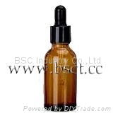 brown glass essential oil bottles with dropper