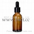 brown glass essential oil bottles with