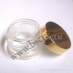 amber glass cream jar 50ml with white plastic gasket seal  3