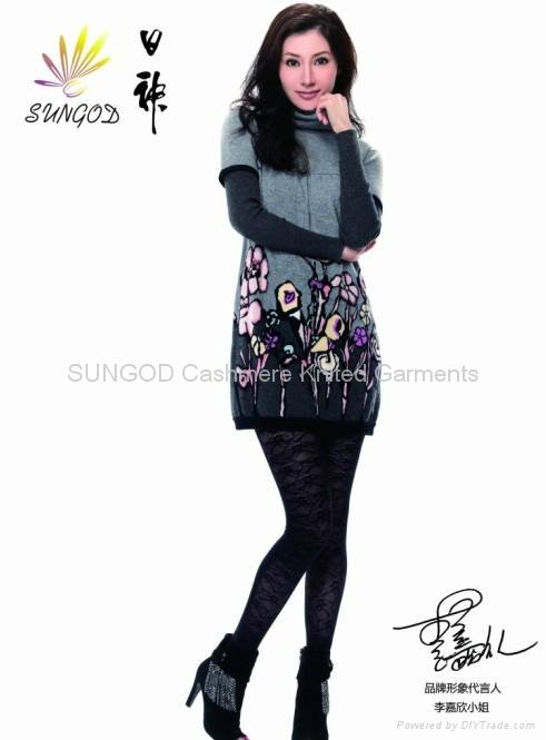 Cashmere textile printing sweater