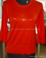 Women's red color cashmere garments