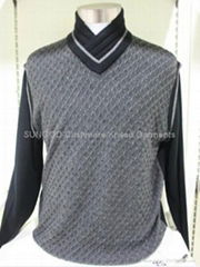 Men's cashmere V-neck sweater